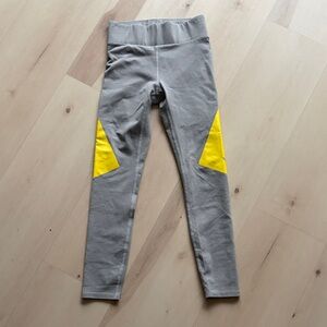 Heroine Sport leggings gray/yellow womens sz small $188